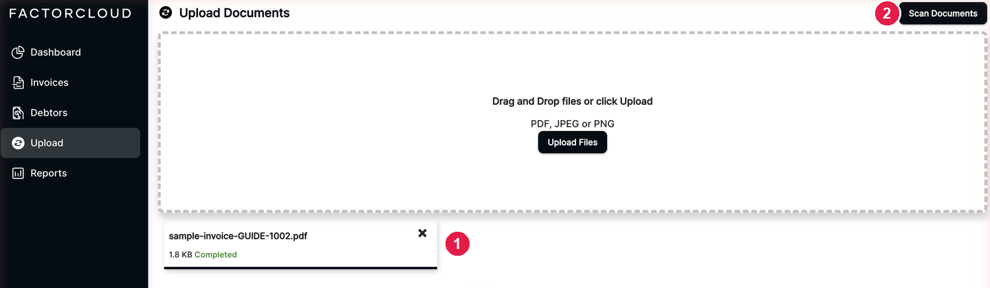A file ready to scan